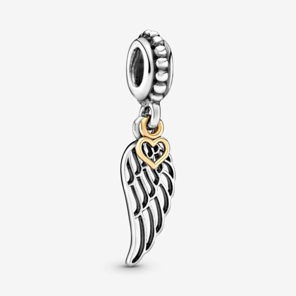 Angel Wing And Heart Dangle Charm Pandora CA