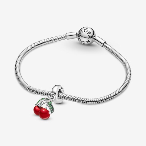 Asymmetrical Cherry Fruit Dangle Charm Pandora CA