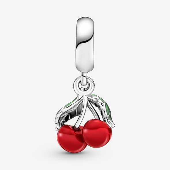 Asymmetrical Cherry Fruit Dangle Charm Pandora CA