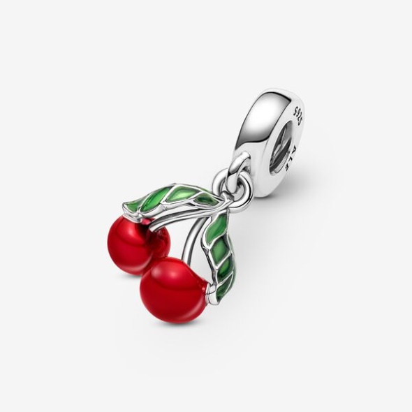 Asymmetrical Cherry Fruit Dangle Charm Pandora CA