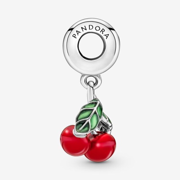 Asymmetrical Cherry Fruit Dangle Charm Pandora CA