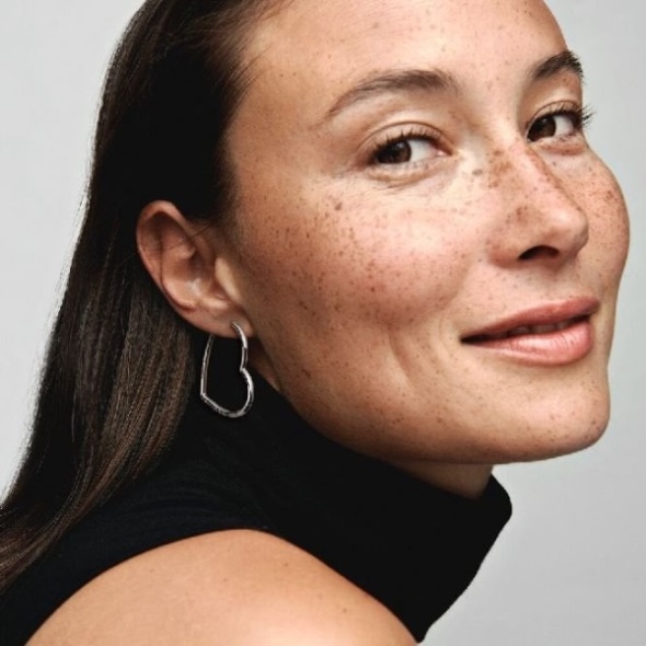 Asymmetrical Heart Hoop Earrings Pandora CA