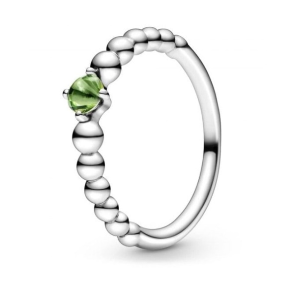 August Birthstone Beaded Pandora CA Brand Ring