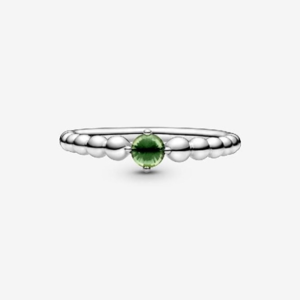 August Birthstone Beaded Pandora CA Brand Ring