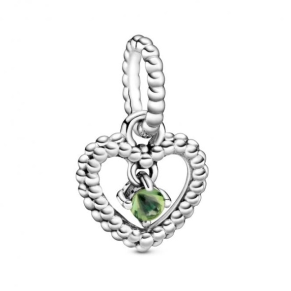 August Birthstone Heart Charms Pandora CA