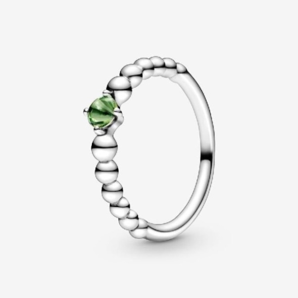 August Brand Pandora CA Birthstone Beaded Ring