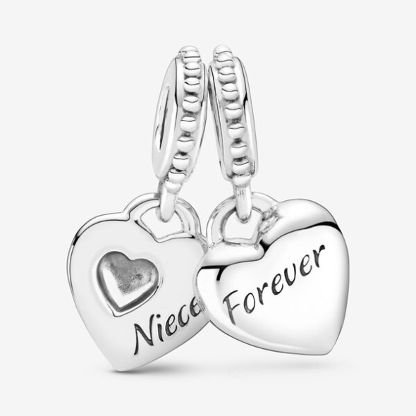 Aunt Niece Split Heart Dangle Charm Pandora CA