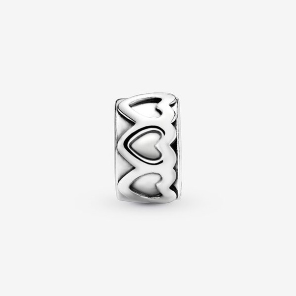 Band Of Hearts Clip Charm Pandora CA Sterling Silver