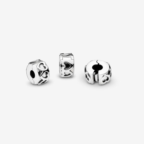 Band Of Hearts Clip Charm Pandora CA Sterling Silver