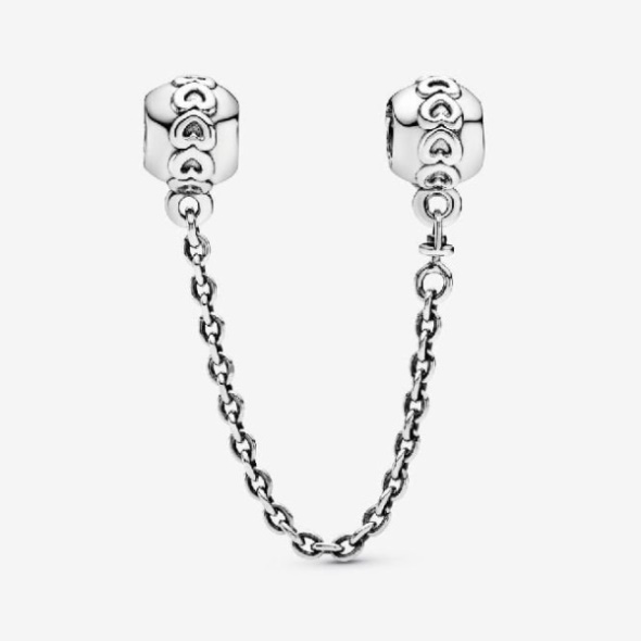 Band of Hearts Safety Chain Charm Pandora CA