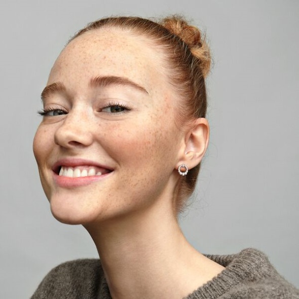 Beaded Circle Stud Earrings Pandora CA