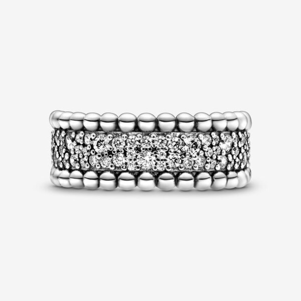 Beaded Pave Band Ring Pandora CA