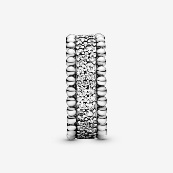 Beaded Pave Band Ring Pandora CA