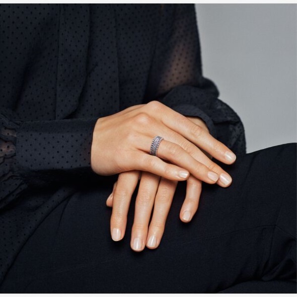 Beaded Pave Band Ring Pandora CA