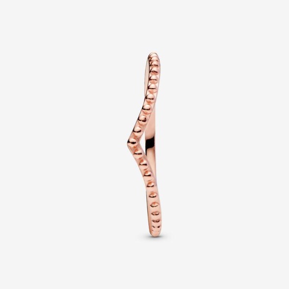 Beaded Wishbone Ring-Final Sale Pandora CA Rose Gold Plated