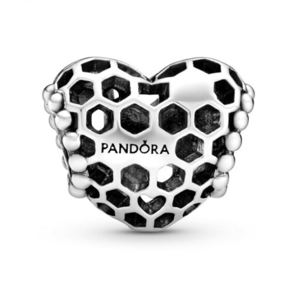Bee Happy Honeycomb Heart Charms Pandora CA