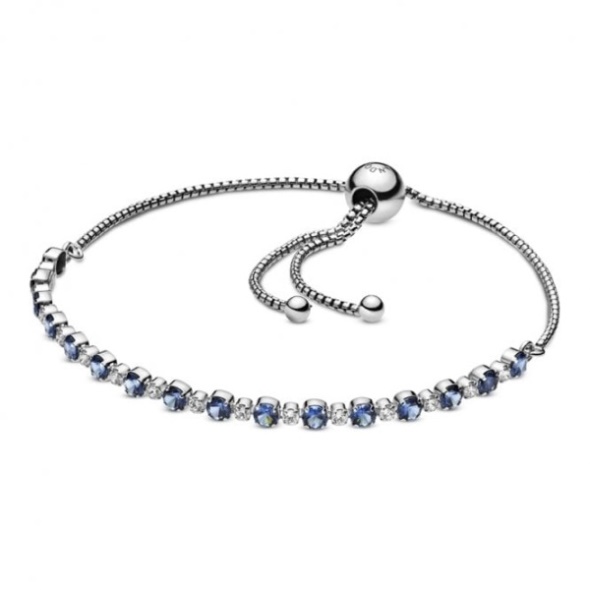 Blue  Clear Sparkle Slider Bracelet Pandora CA