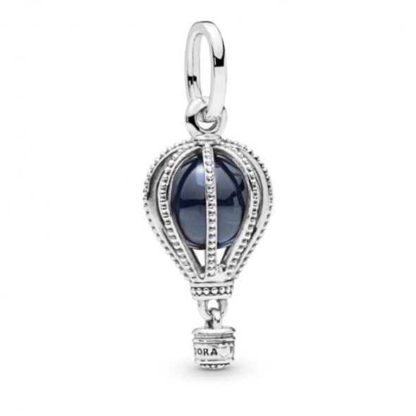 Blue  Silver Hot Air Balloon Charm Pandora CA