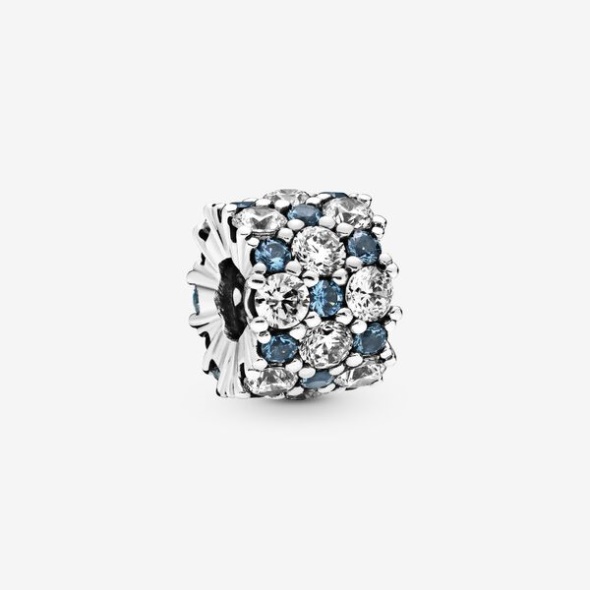 Blue And Clear Sparkle Charm Pandora CA Sterling Silver