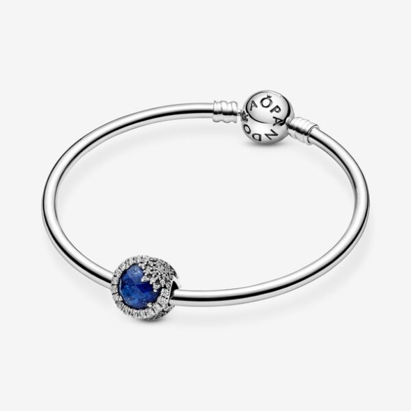 Blue Dazzling Snowflake Charm Pandora CA