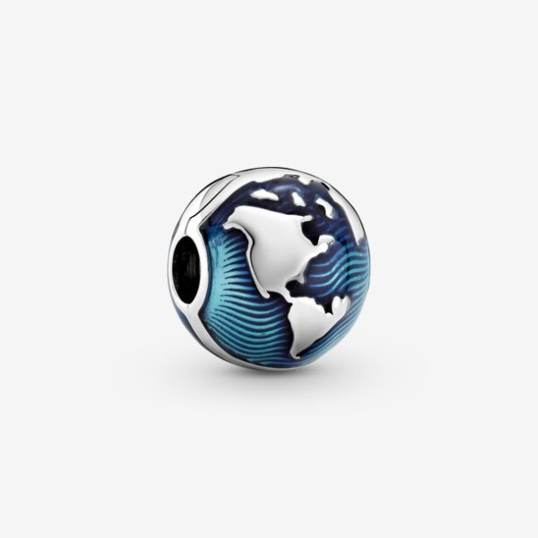 Blue Globe Clip Charm Pandora CA