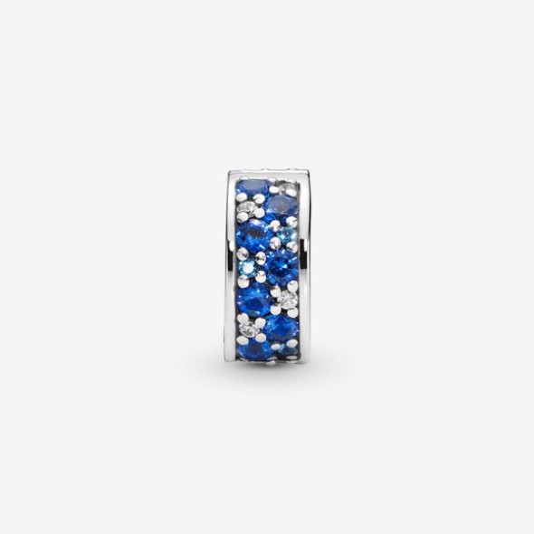Blue Pave Clip Charm Pandora CA