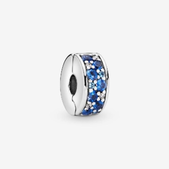 Blue Pave Clip Charms Pandora CA