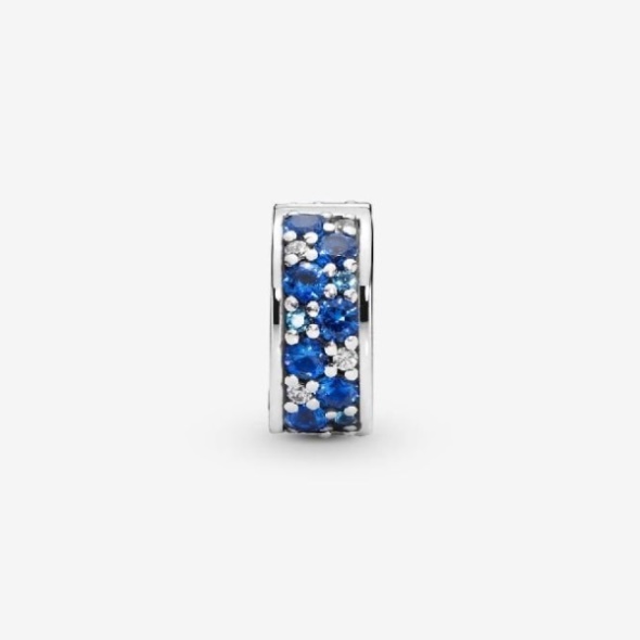 Blue Pave Clip Charms Pandora CA