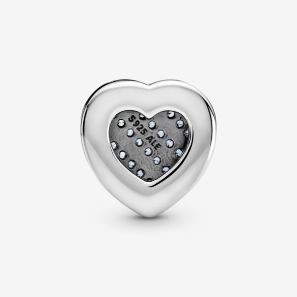 Blue Pave Heart Clip Charm Pandora CA