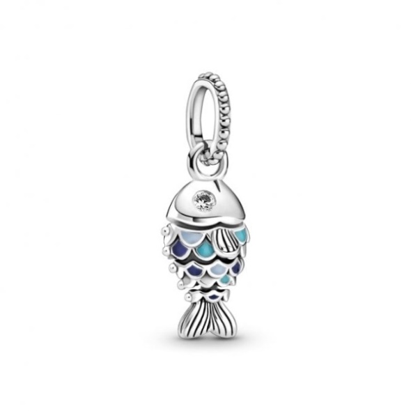 Blue Scaled Fish Dangle Charms Pandora CA