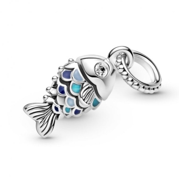 Blue Scaled Fish Dangle Charms Pandora CA