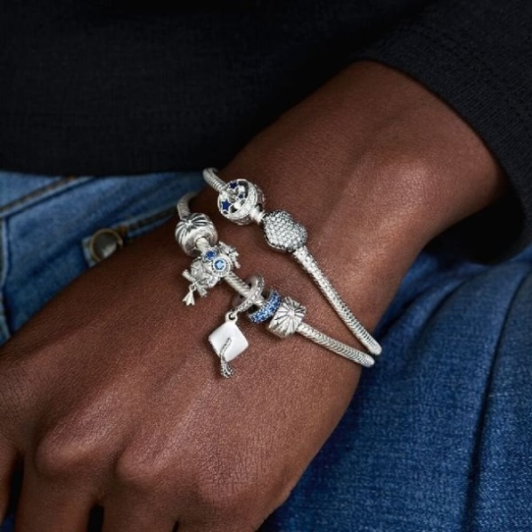 Blue Sparkle Spacer Charms Pandora CA