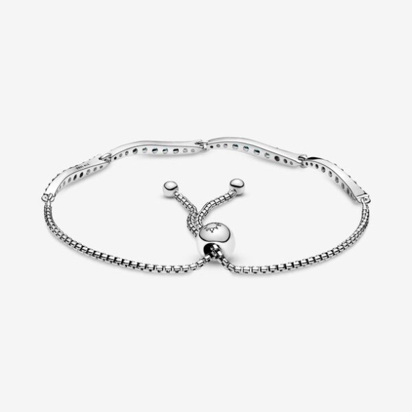 Blue Wavy Slider Bracelet-Final Sale Pandora CA