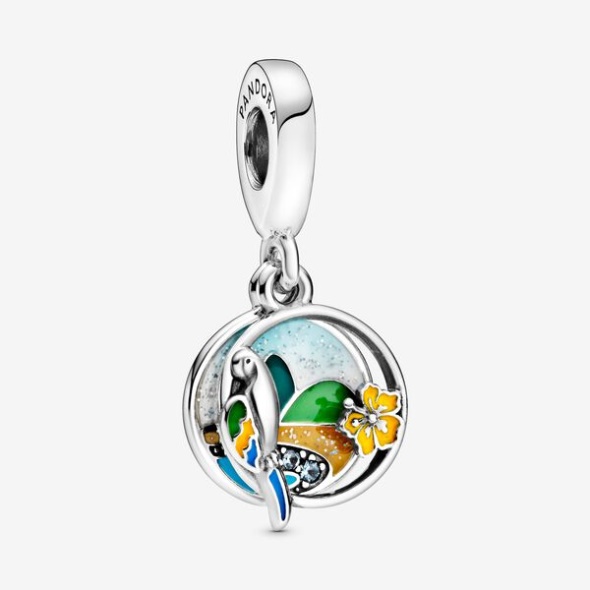 Brazil Beach Parrot Dangle Charm Pandora CA