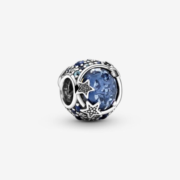 Celestial Blue Sparkling Stars Charm Pandora CA