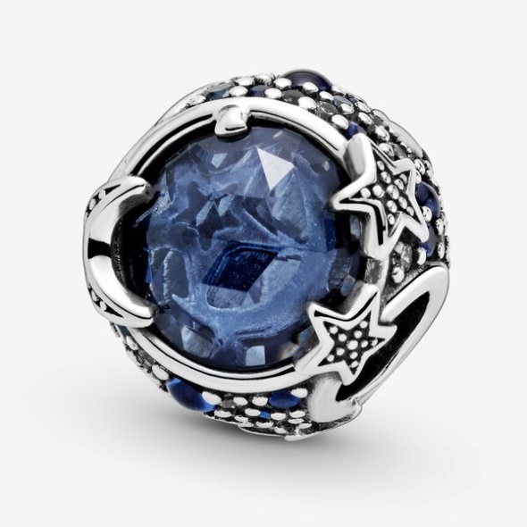 Celestial Blue Sparkling Stars Charm Pandora CA
