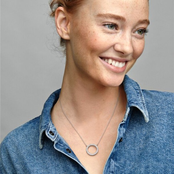 Circle Of Sparkle Necklace Pandora CA