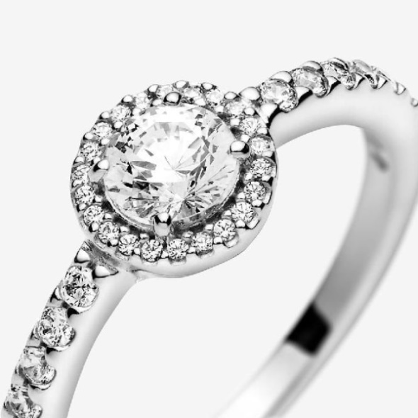 Classic Sparkle Halo Fashion Ring Pandora CA