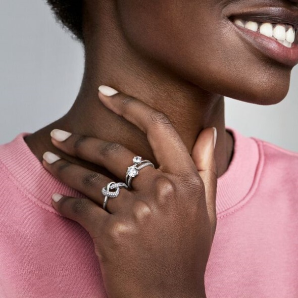 Clear Heart Solitaire Ring Pandora CA