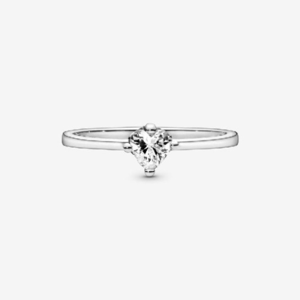 Clear Heart Solitaire Ring Pandora CA