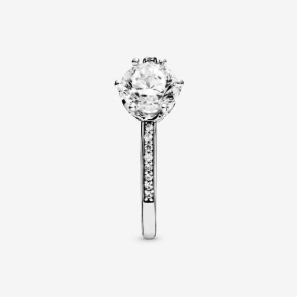 Clear Sparkling Crown Solitaire Ring Pandora CA