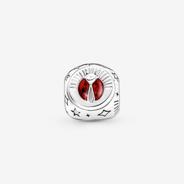 Clover Horseshoe Ladybird Three-Sided Charm Pandora CA