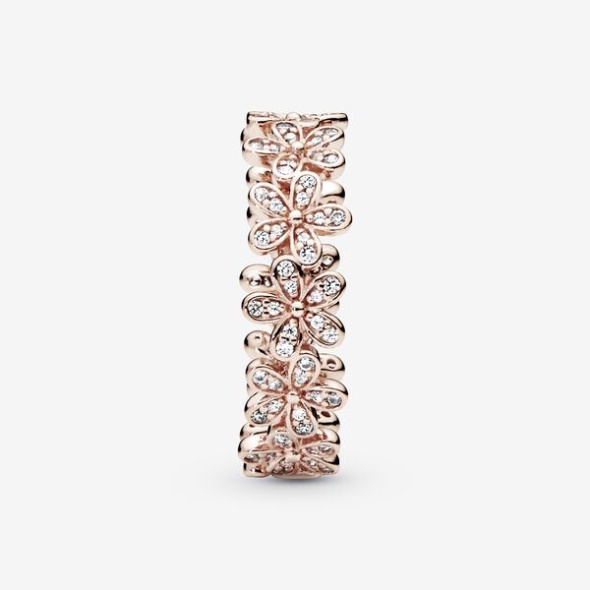 Daisy Flower Ring Pandora CA Rose Gold Plated