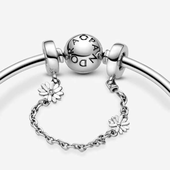 Daisy Flower Safety Chain Charm Pandora CA