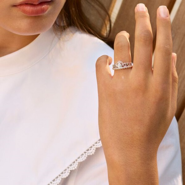 Disney Cinderella Blue Tiara Ring Pandora CA