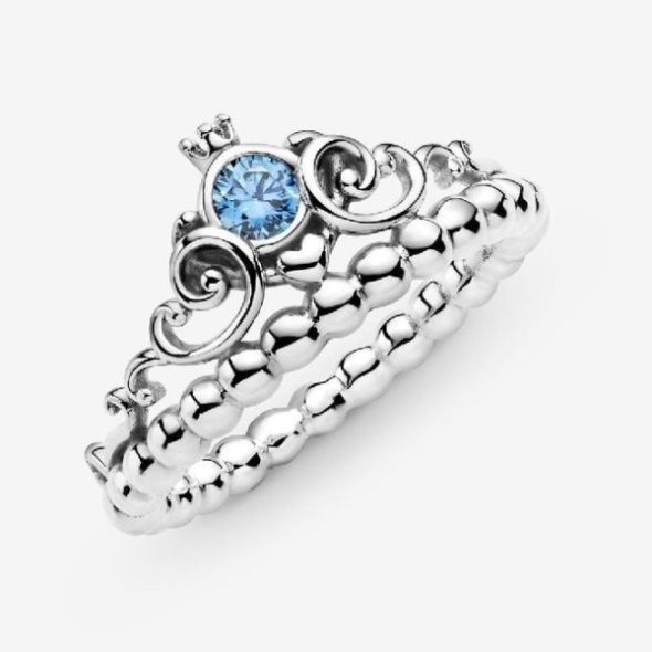 Disney Cinderella Blue Tiara Ring Pandora CA