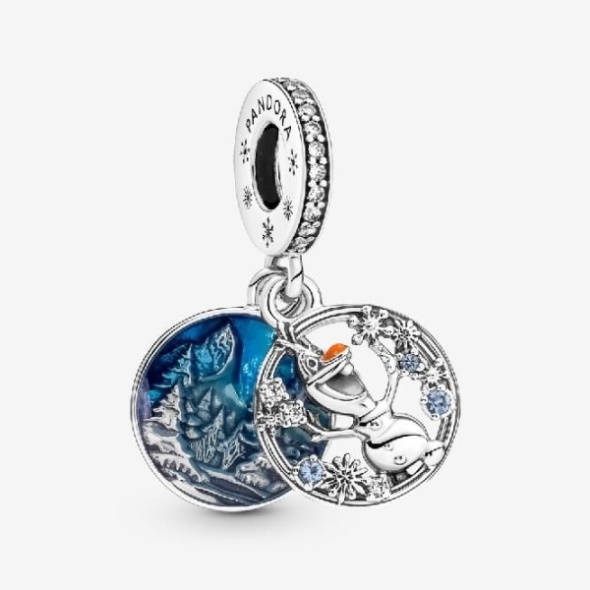 Disney Frozen Snow Olaf Double Dangle Charm Pandora CA