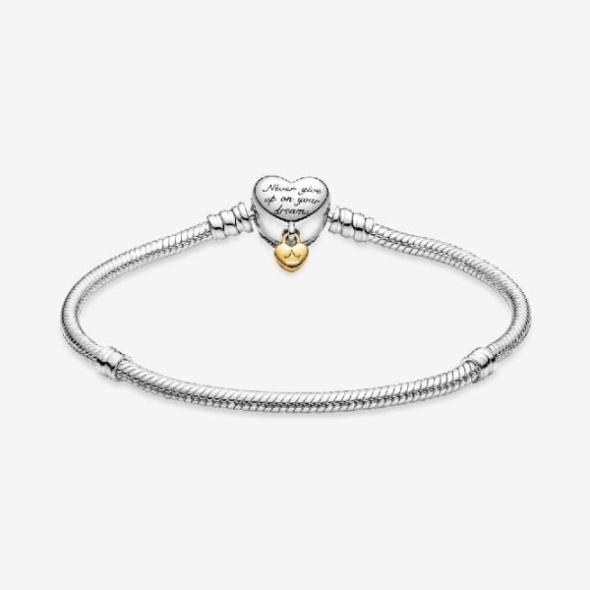 Disney Heart Clasp Snake Chain Bracelet Pandora CA