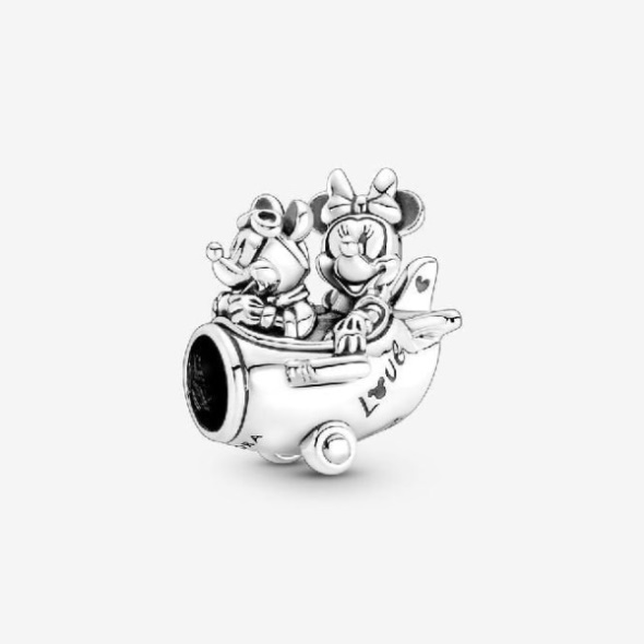 Disney Mickey Mouse  Minnie Mouse Airplane Charm Pandora CA
