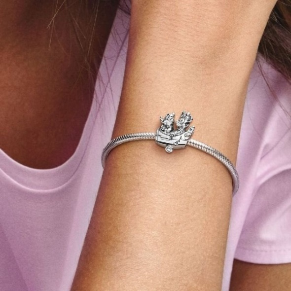 Disney Mickey Mouse  Minnie Mouse Airplane Charm Pandora CA